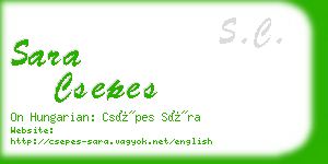 sara csepes business card